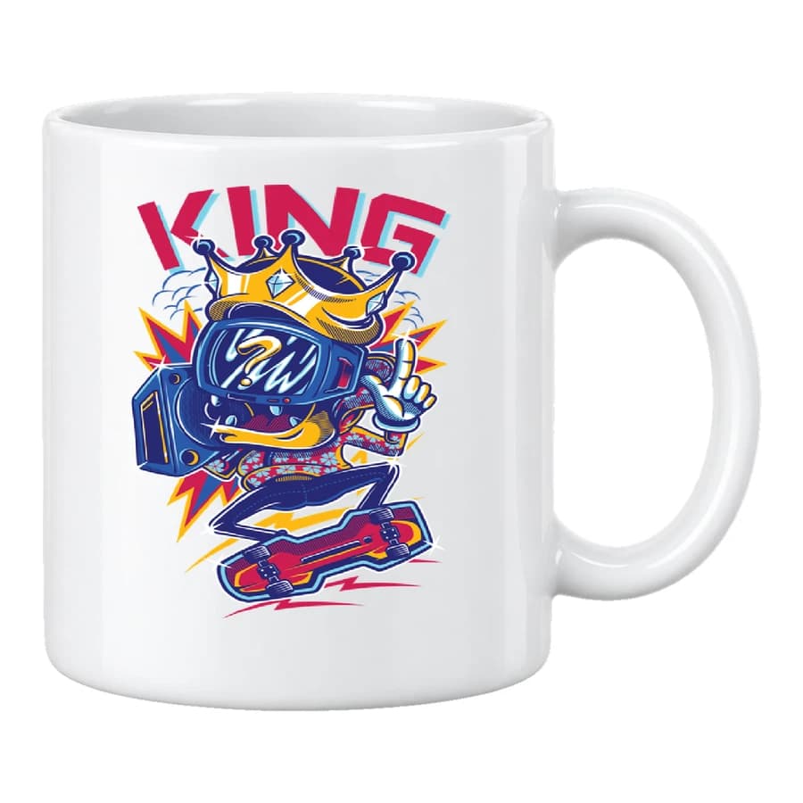 Mug — KING — Devant — Blanc